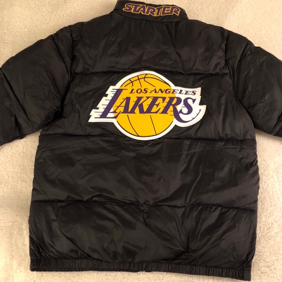 STARTER LOS ANGELES LAKERS Mens Puffer Jacket - Picture 6 of 8